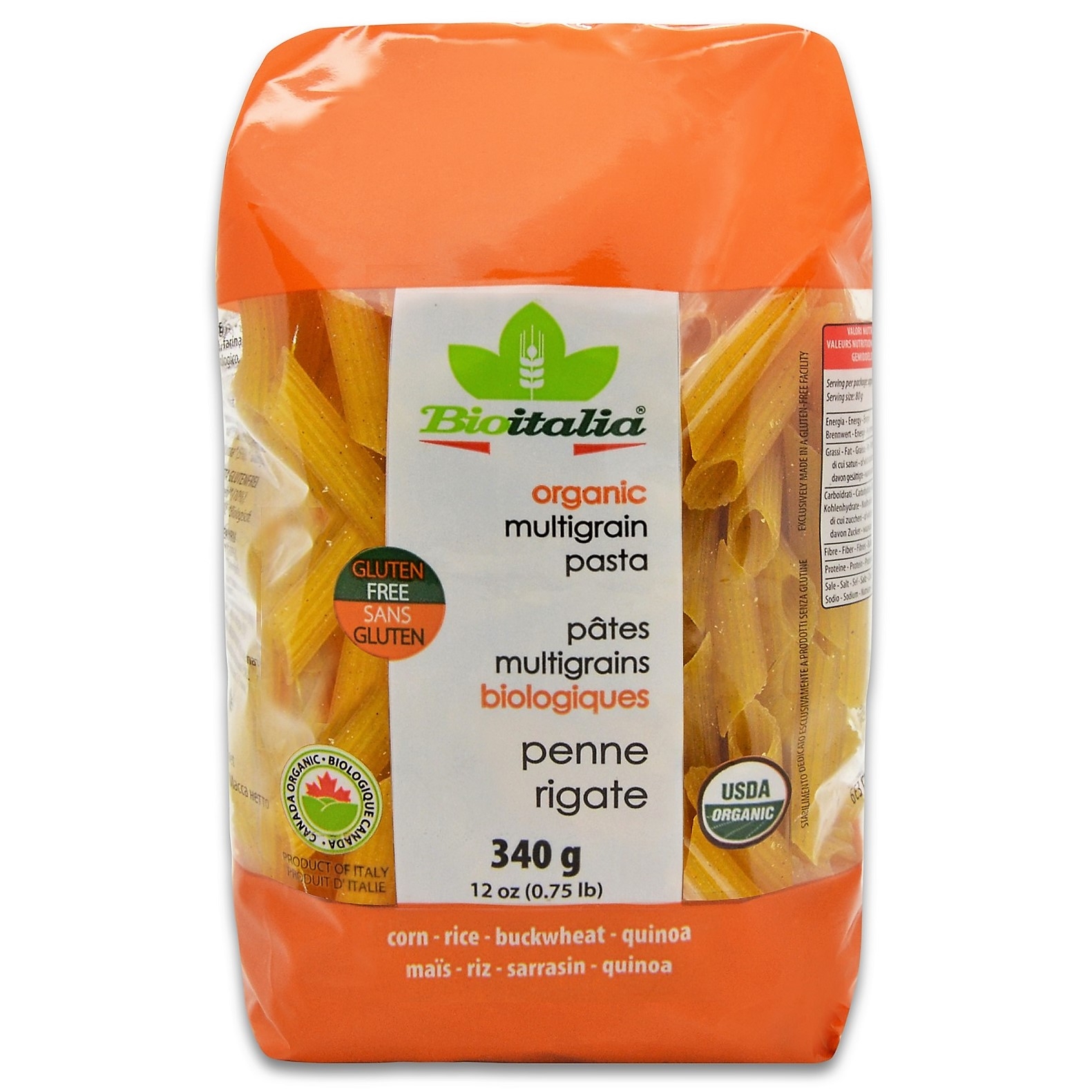 Nui Gluten Free Hữu Cơ BioItalia Multigrain Pasta 340g (Fusilli, Penne)