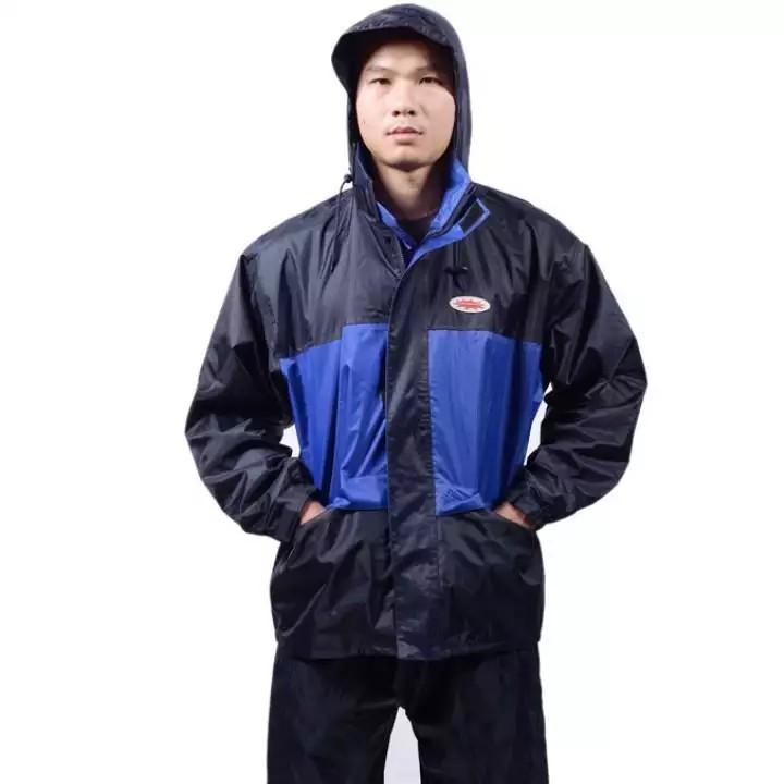 Áo Mưa Bộ Cao Cấp 2 Lớp - Quần Áo Mưa 1 Người Có Mũ, Túi Đựng, Khóa Kéo Siêu Bền, Không Thấm Nước Đủ Size