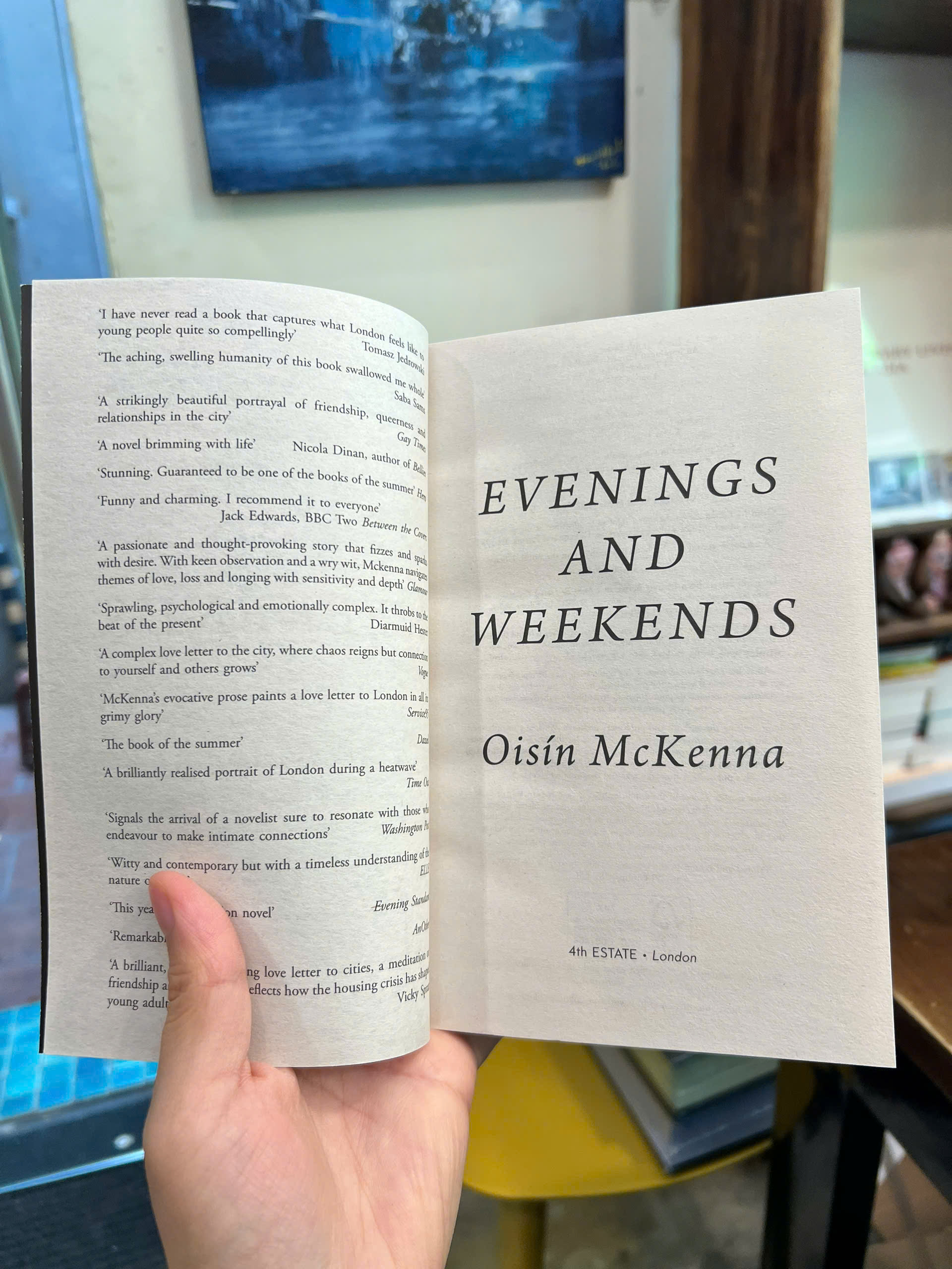 Sách - Evenings and Weekends by Oisín McKenna | Literary Fiction / LGBTQ+ / Ngoại văn Nhập khẩu