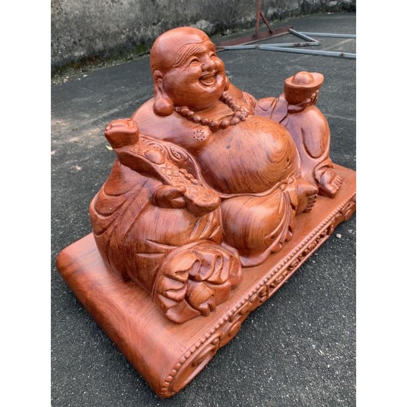 Di lặc ngồi gỗ hương ngang 50cm