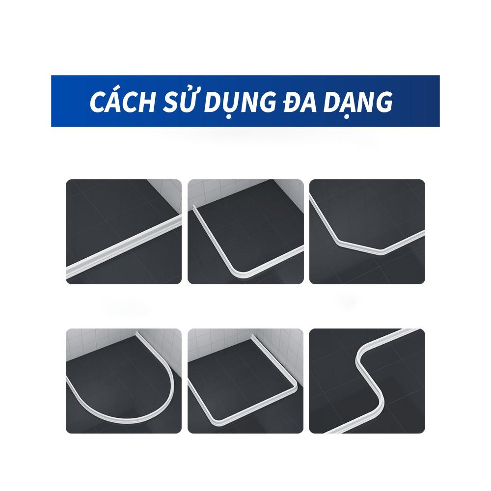 Thanh Chặn Nước Silicon Thế Hệ Mới Thanh Ngăn Nước Dài Cao 5 cm, Dải Chặn Nước Nhà Tắm Nhà Bếp Nhà Vệ Sinh