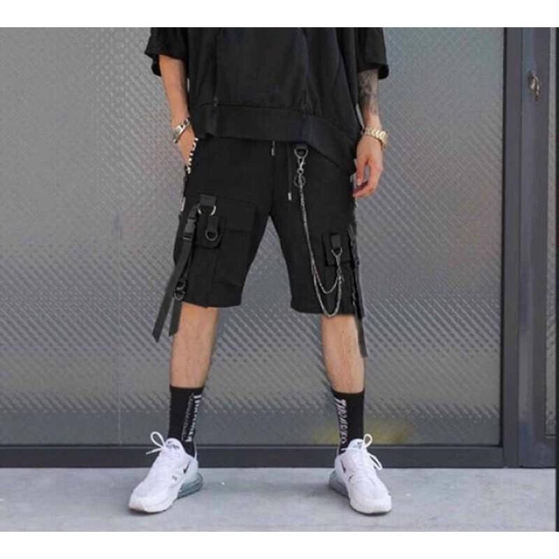️UNISEX HOTQuần short kaki phối xích cực chấtHàng chuẩn