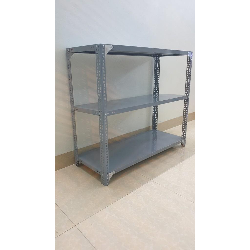 Kệ sắt lắp ghép đựng đồ đa năng kích thước : Dài 100cm, Rộng 40cm, Cao 80cm, 100cm gồm 3 tầng