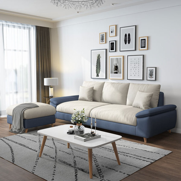 Sofa băng phòng khách BMSF05 Juno Sofa phối màu hiện đại Tặng kèm đôn