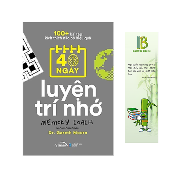 100+ Bài Tập Kích Thích Não Bộ Hiệu Quả: 40 Ngày Luyện Trí Nhớ (Tặng Kèm Bookmark Bamboo Books)