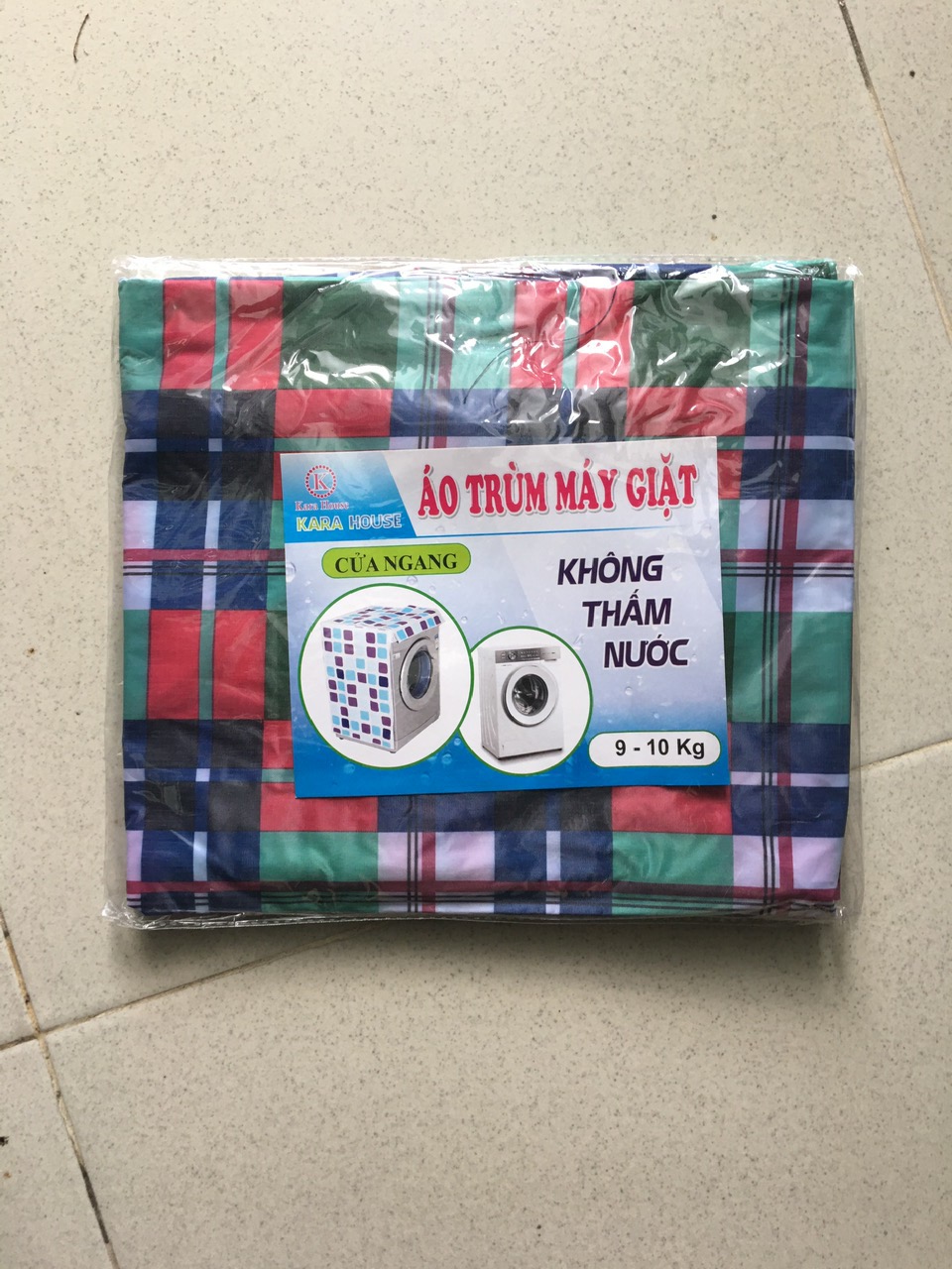 Áo trùm máy giặt cửa ngang (trước)  cho máy từ 6 - 15 kg ,vải dù siêu bền tiện lợi  , chống thấm nước , bảo vệ máy giặt dưới mọi thời tiết 