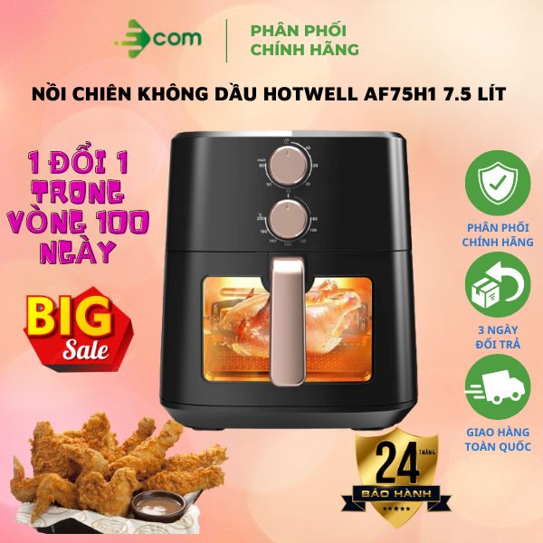 NỒI CHIÊN KHÔNG DẦU HOTWELL AF75H1 7.5 LÍT - Hàng chính hãng