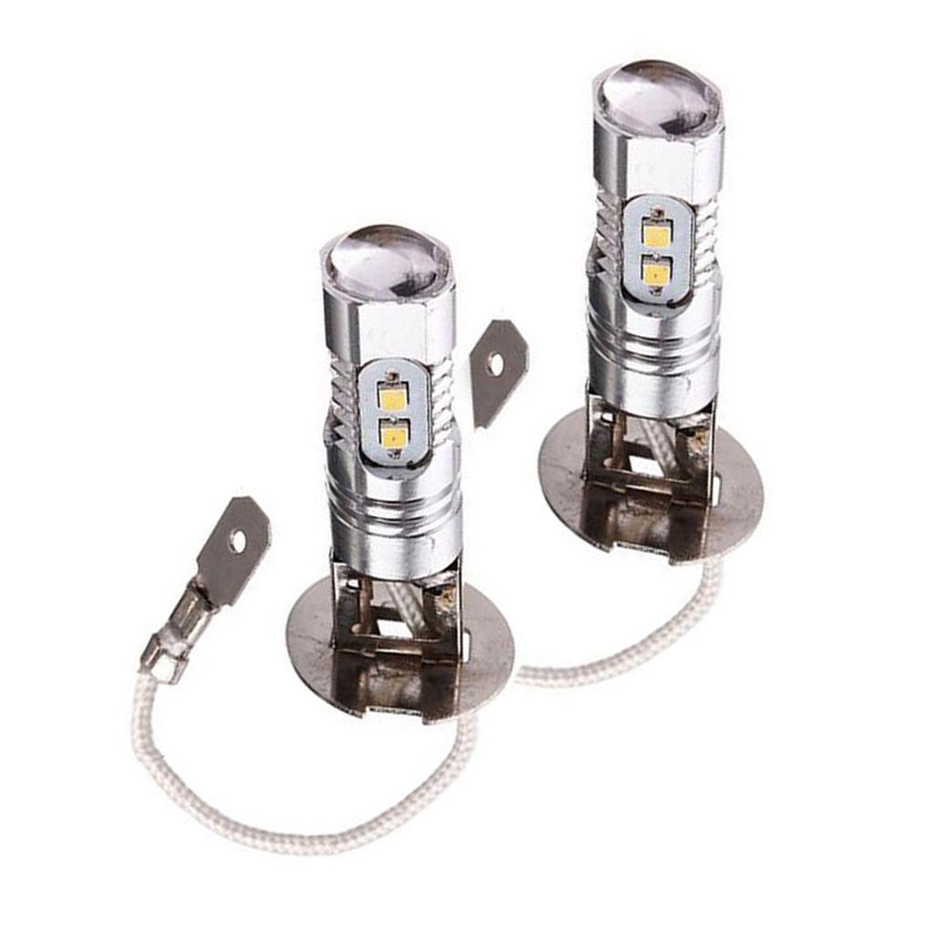 2 CHIẾC H3 2323 10SMD 12 V-24 V 6500 K ĐÈN LED Xe Hơi Ô Tô Tín Hiệu Ngược Đèn Bóng Trắng