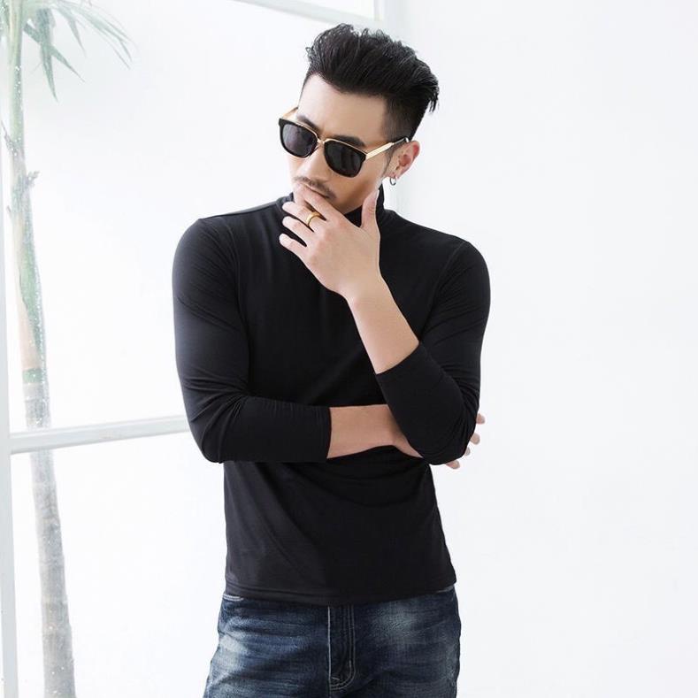 Áo thun nam dài tay GIỮ NHIỆT LÓT NỈ dáng ôm nhẹ thời trang, chất cotton co giãn nhẹ, 6 màu lựa chọn