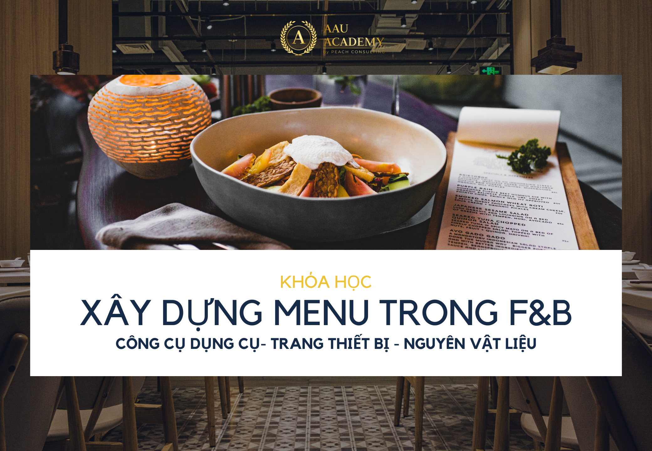 - KHÓA HỌC XÂY DỰNG MENU TRONG F&B