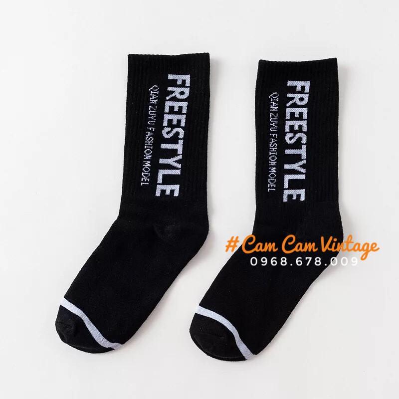 TẤT CAO CỔ NỮ VỚ CAO CỔ NAM  TẤT NAM TẤT UNISEX ULZZANG TRẮNG ĐEN FREESTYLE