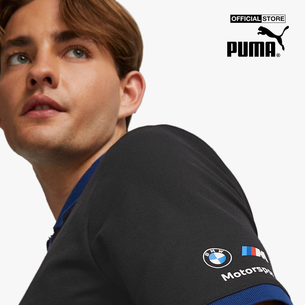 PUMA - Áo polo nam thể thao ngắn tay phối zip BMW M Motorsport 535870