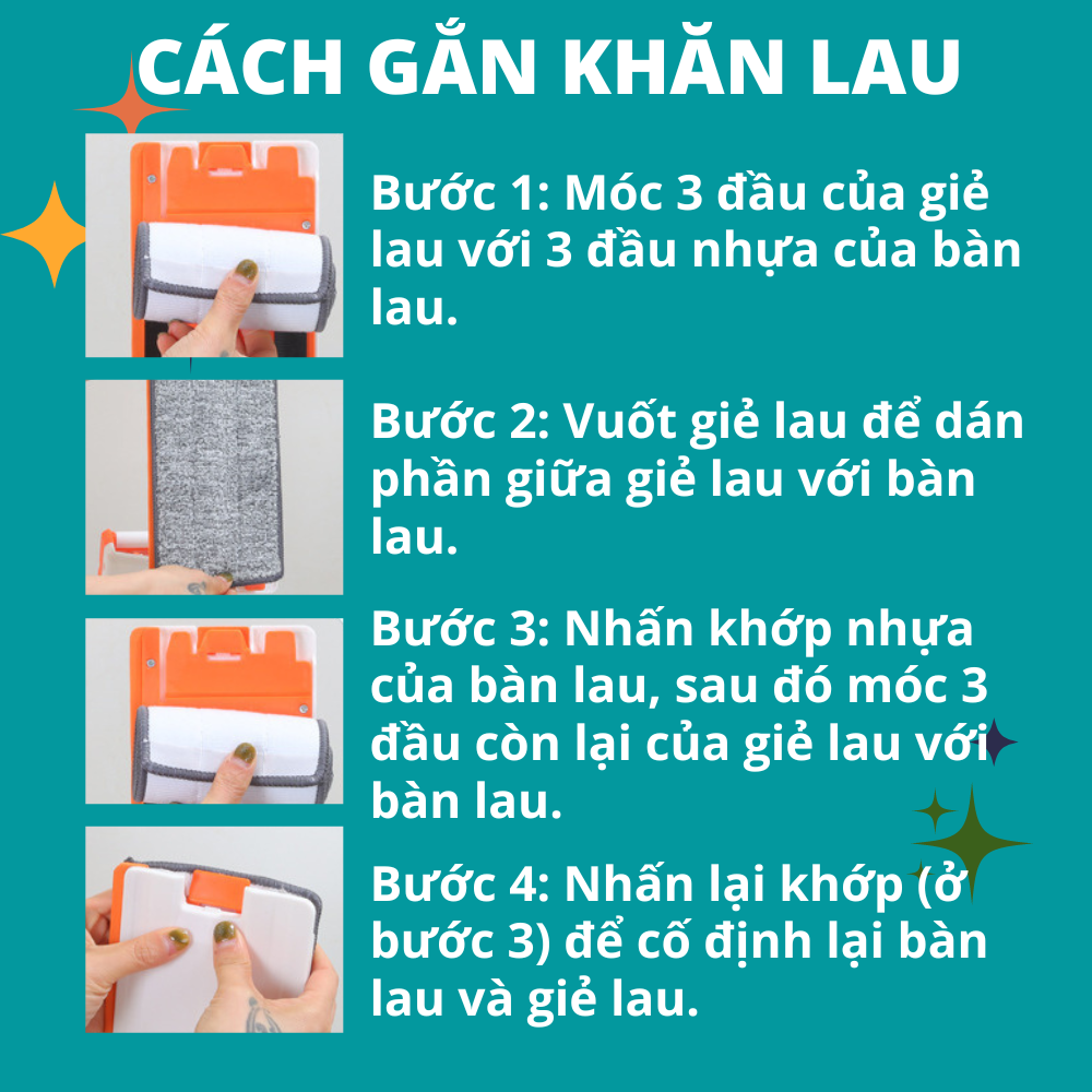 Cây Lau Nhà Tự Vắt Thông Minh Đa Năng VinBuy, Vắt Khô Đến 95%, Chổi Lau Nhà 360 Độ, Sau Sạch Khô Nhanh – Hàng Chính Hãng