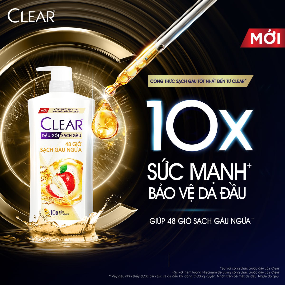 Dầu Gội Clear Thảo Dược Nuôi Dưỡng Da Đầu Từ Gốc, Sạch Gàu Và Giảm Gãy Rụng 630g - Gừng &amp; Hoa Cúc