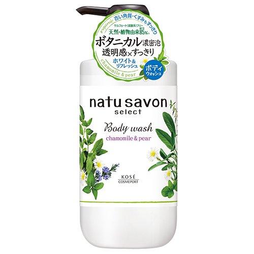 Sữa Tắm Tạo Bọt Dưỡng Trắng Và Làm Mềm Mịn Da Natu Savon Hương Hoa Cúc Và Lê Softymo Kosé Nhật Bản Chai 500ml