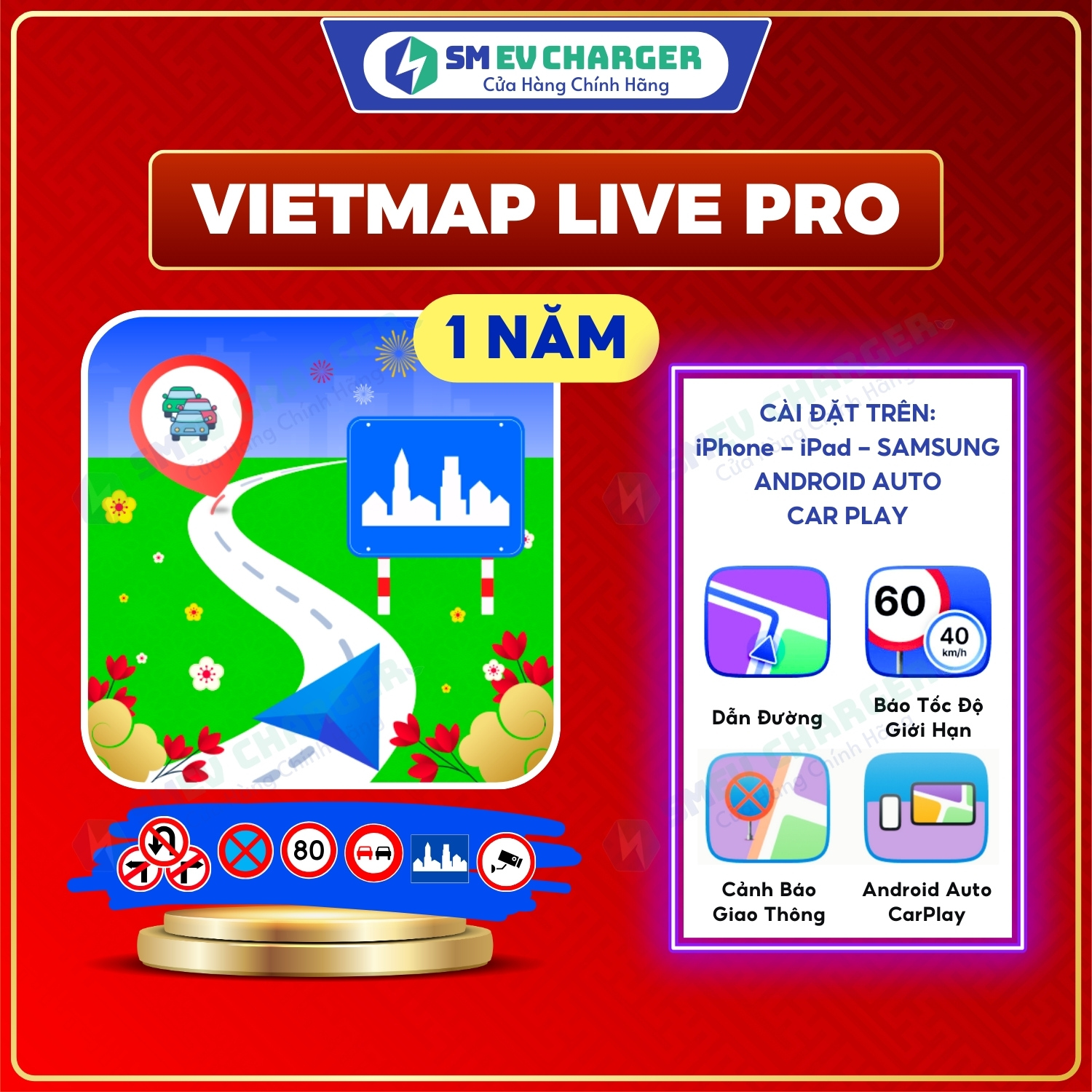 [Nhập mã TIKISMEV5] Vietmap Live Pro 2 năm Trợ lý giao thông Chính hãng SMEV phân phối