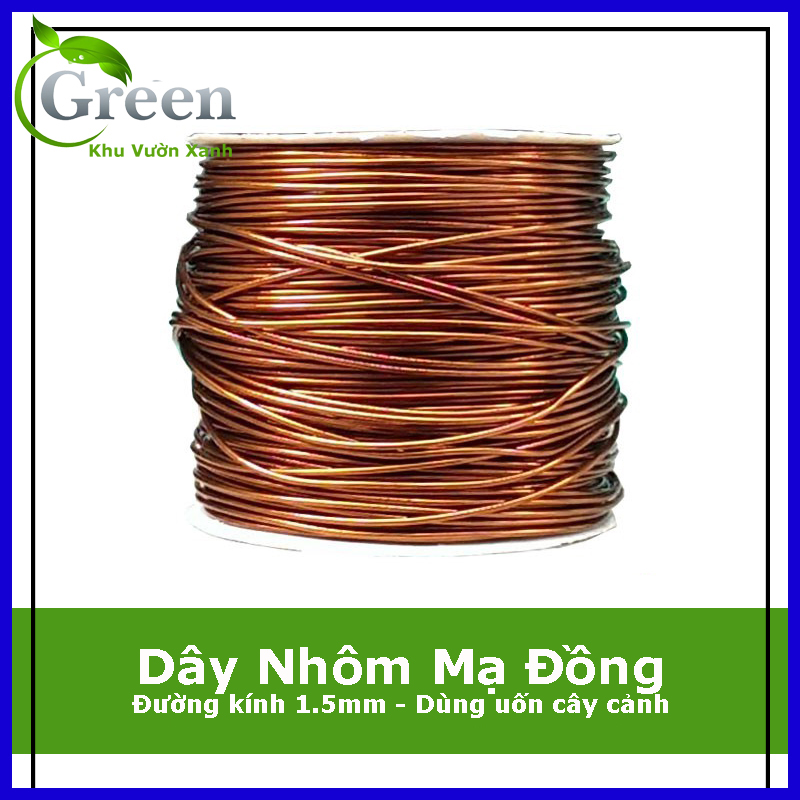 Dây Nhôm Mạ Đồng Uốn Phong Lan Cây Cảnh Đường Kính 1.5mm - 200 Gam