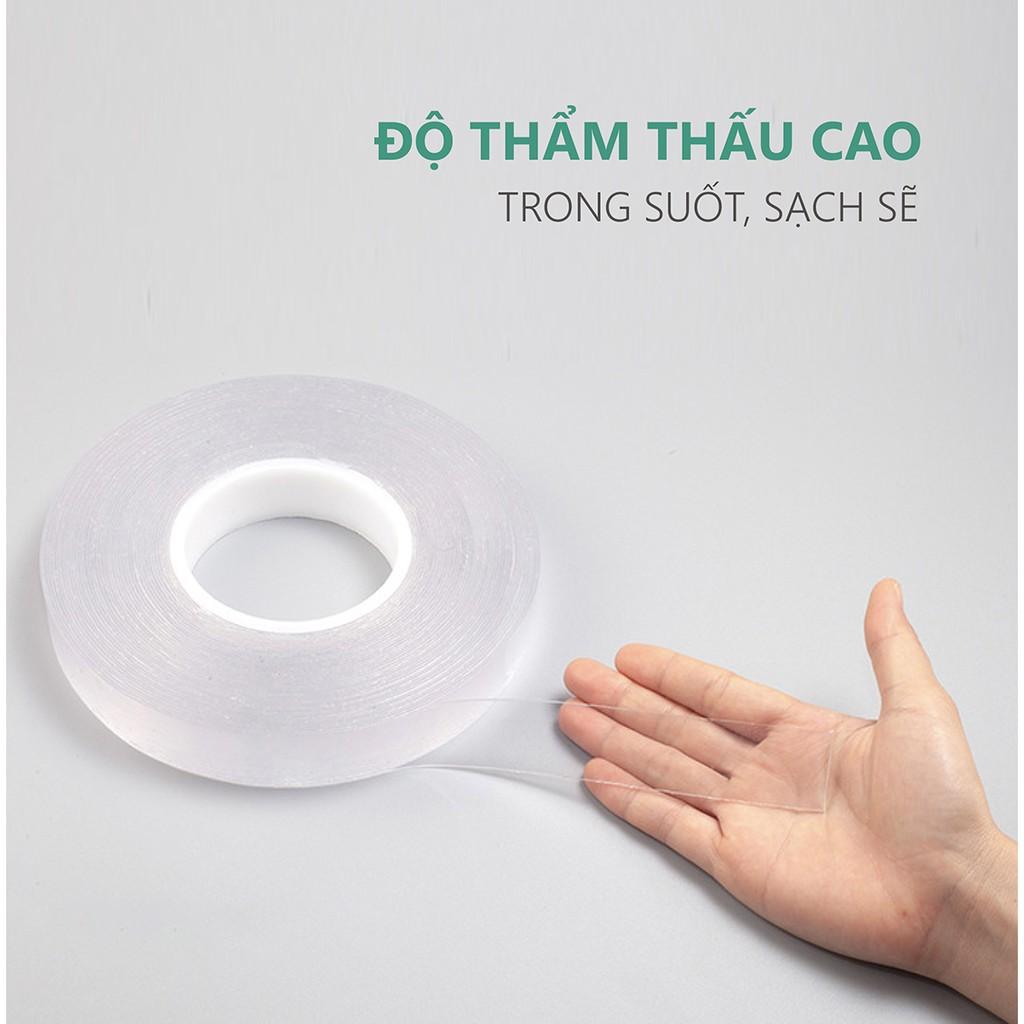 Băng keo trong suốt 2 mặt siêu dính, đa năng, rất tiện lợi