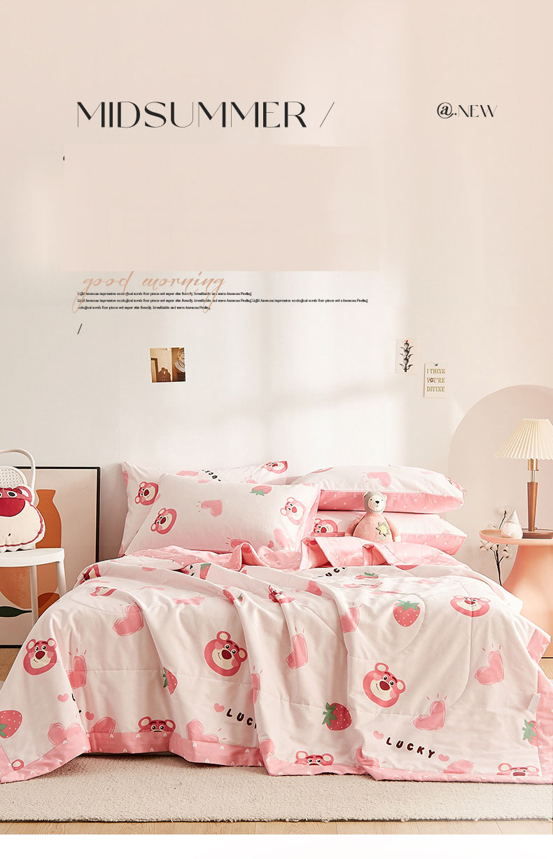 Chăn mỏng mùa thu đông mát mẻ chất liệu 100% cotton nguyên chất mềm mại