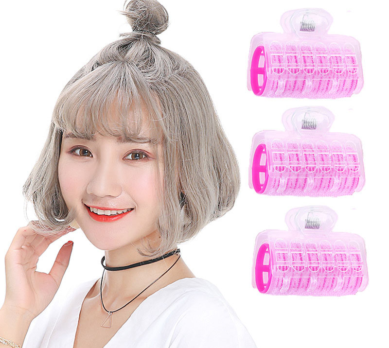 Set 3 lô cuốn tóc, uốn tóc mái có kẹp cố định hình tai thỏ dễ thương KT30