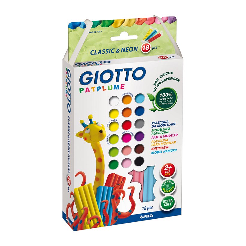 Đất Nặn Giotto Patplume 513100 (18 Màu/Hộp)