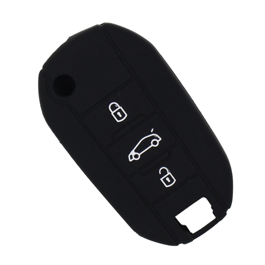 2x Silicone Cover Fit for Folding Remote Key Fob Case Shell Black