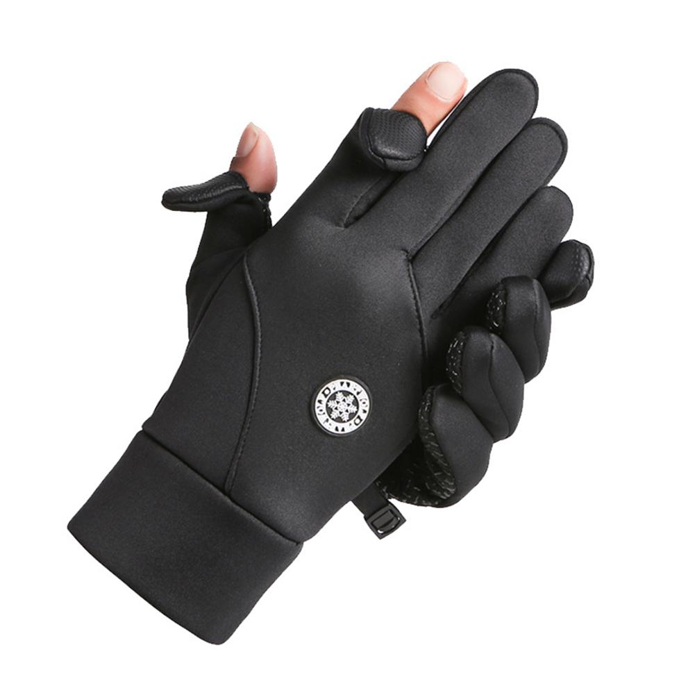 Găng tay mùa đông nam giới phụ nữ đạp xe đạp mùa thu mùa đông Lông cừu Windproof Toum Màn hình xe đạp Trò chơi câu cá ngoài trời ấm áp Color: Blue2