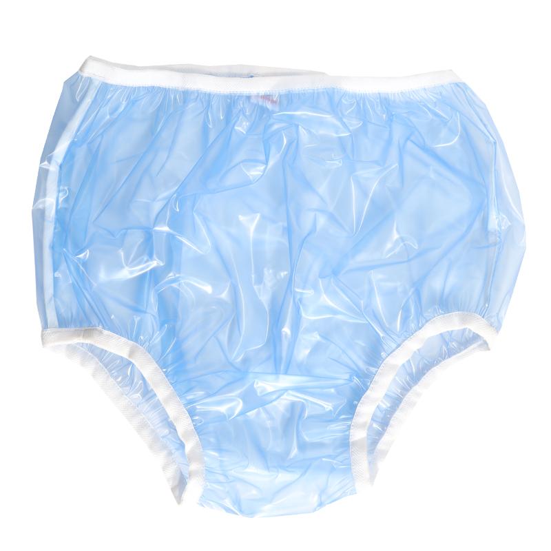 DDLG Trưởng Thành Quần Đóng Tã Bé 5 Tiểu Tiện Nhựa PVC Có Thể Tái Sử Dụng Tã Cho Bé Mềm Quần Đóng Tã Abdl Huấn Luyện Quần Lót Màu Xanh Da Trời XL