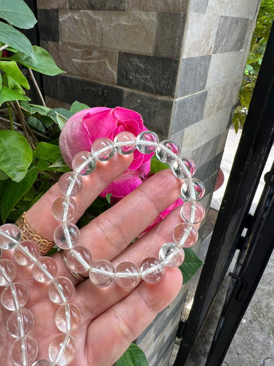 Vòng Chuỗi Nữ Đá Thạch Anh Trắng Tự Nhiên trong bóng đẹp size hạt 10mm Hợp Nữ mệnh Kim mệnh Thủy đeo đẹp xinh tay tốt cho sức khỏe công việc may mắn ạ