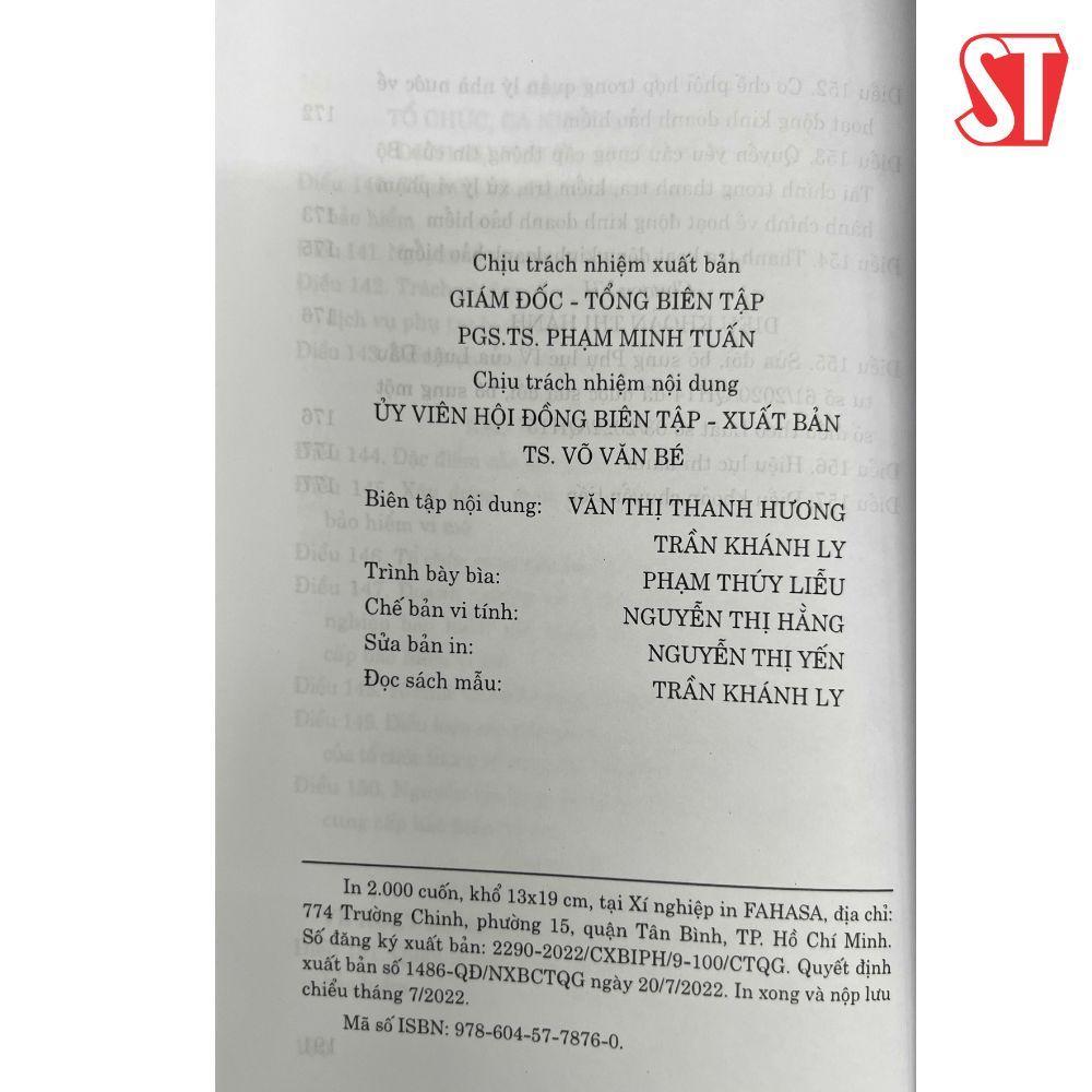 Sách - Luật Kinh Doanh Bảo Hiểm - NXB Chính Trị Quốc Gia