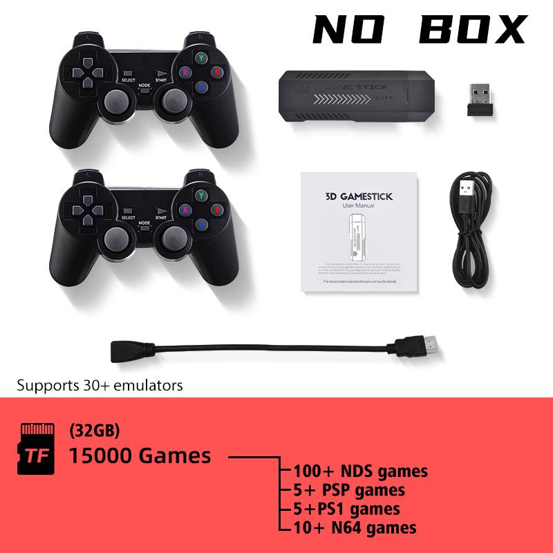 Video Máy Chơi Game TV HD Game Stick 4K 256GB 54000 Retro Di Động Everdrive Chơi Game 50 Trình Giả Lập Cho NDS PSP PS1 N64