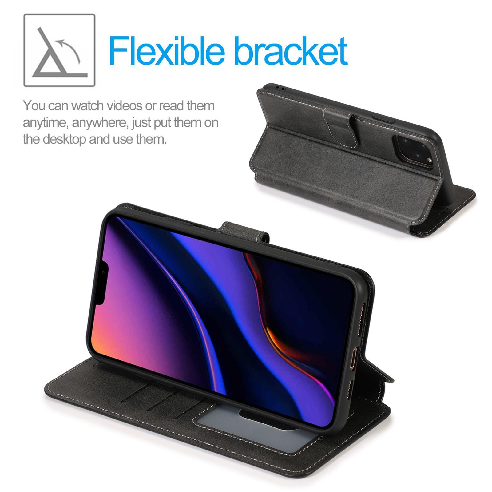 Card Holder Wallet Case Soft Leather Flip Cover Shell for iPhone