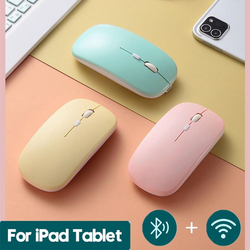 Sạc Chuột Bluetooth Cho iPad Pro Không Dây Siêu Mỏng USB Máy Tính Quang Học Chuột Hồng Cho Apple Xiaomi Samsung Máy Tính Bảng