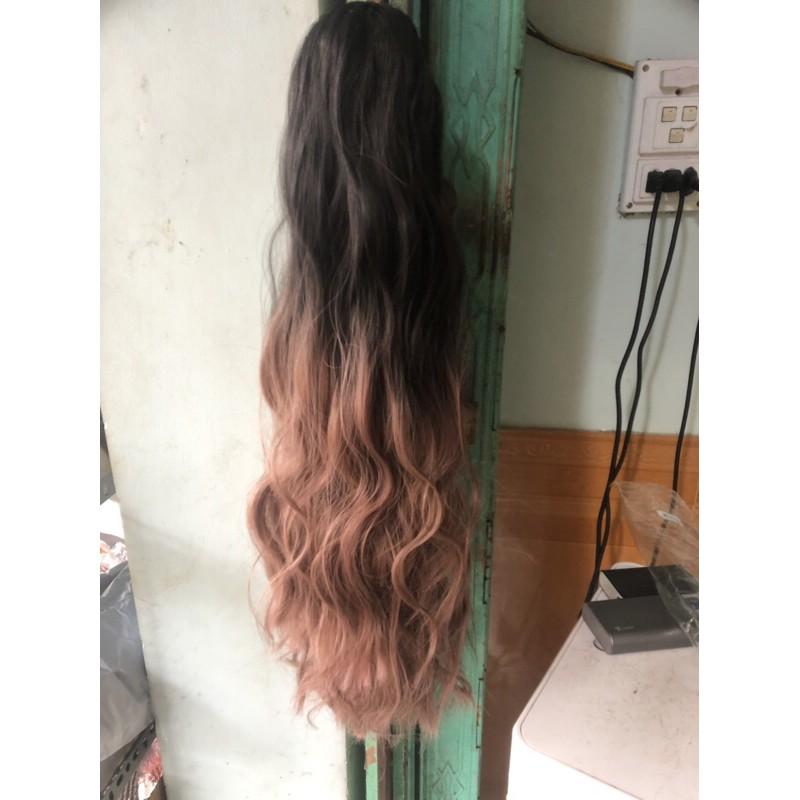 Tóc giả ngoặm xù omber hồng️