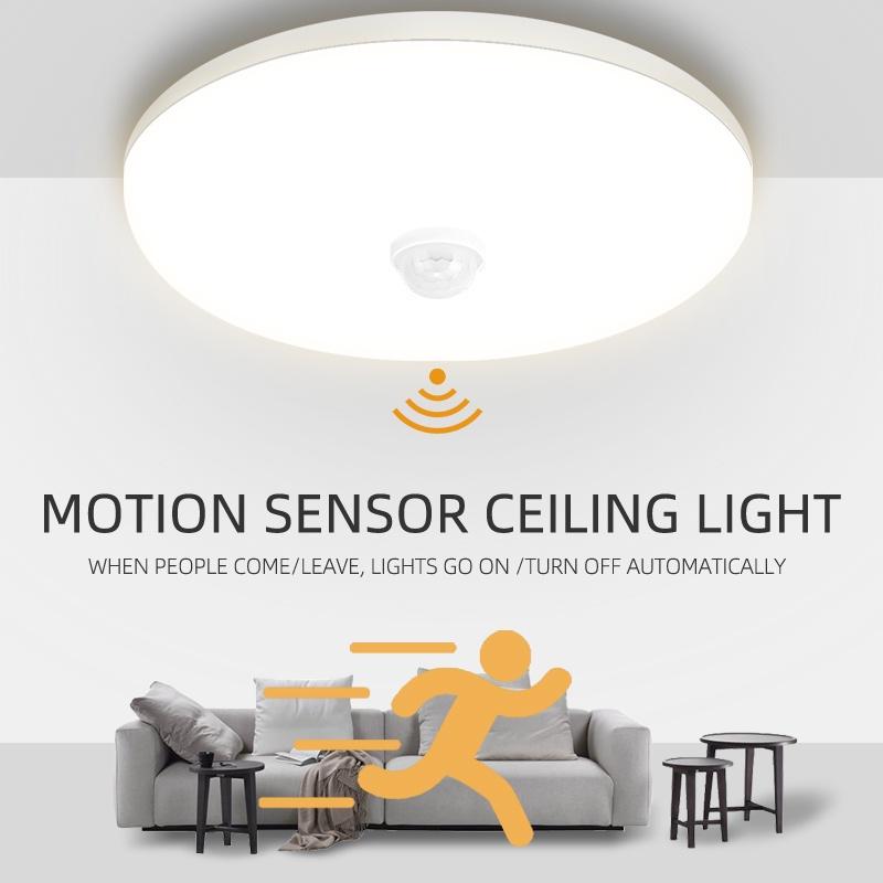 Đèn LED với cảm biến chuyển động Đèn trần PIR Cảm biến ánh sáng ban đêm Đèn tường 110V 220V 15/20/30/40W cho hành lang cầu thang nhà
