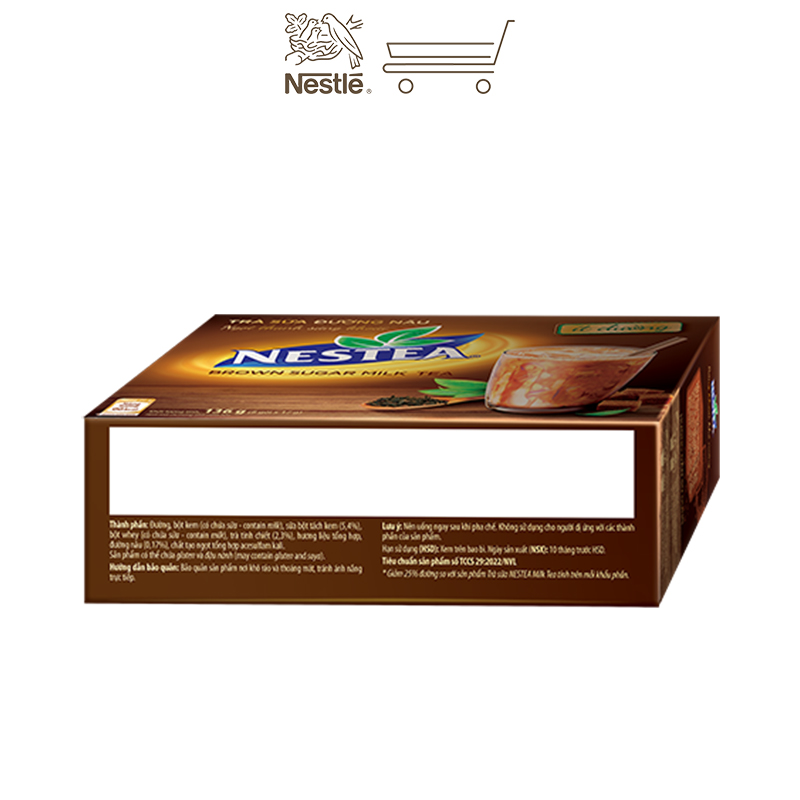 Trà sữa đường nâu Nestea (8 gói x 17g)