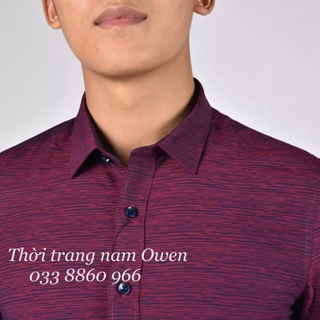 Hình ảnh OWEN - Áo Sơ mi dài tay Owen Slimfit màu đỏ đô 80830