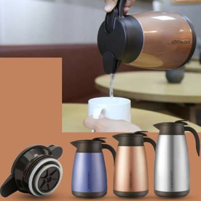 Bình Giữ Nhiệt Lock&Lock LHC1432 Thiết Kế Quai Cầm Tiện Lợi - Chất Liệu Thép Không Gỉ-1.2L - Nhiều Màu