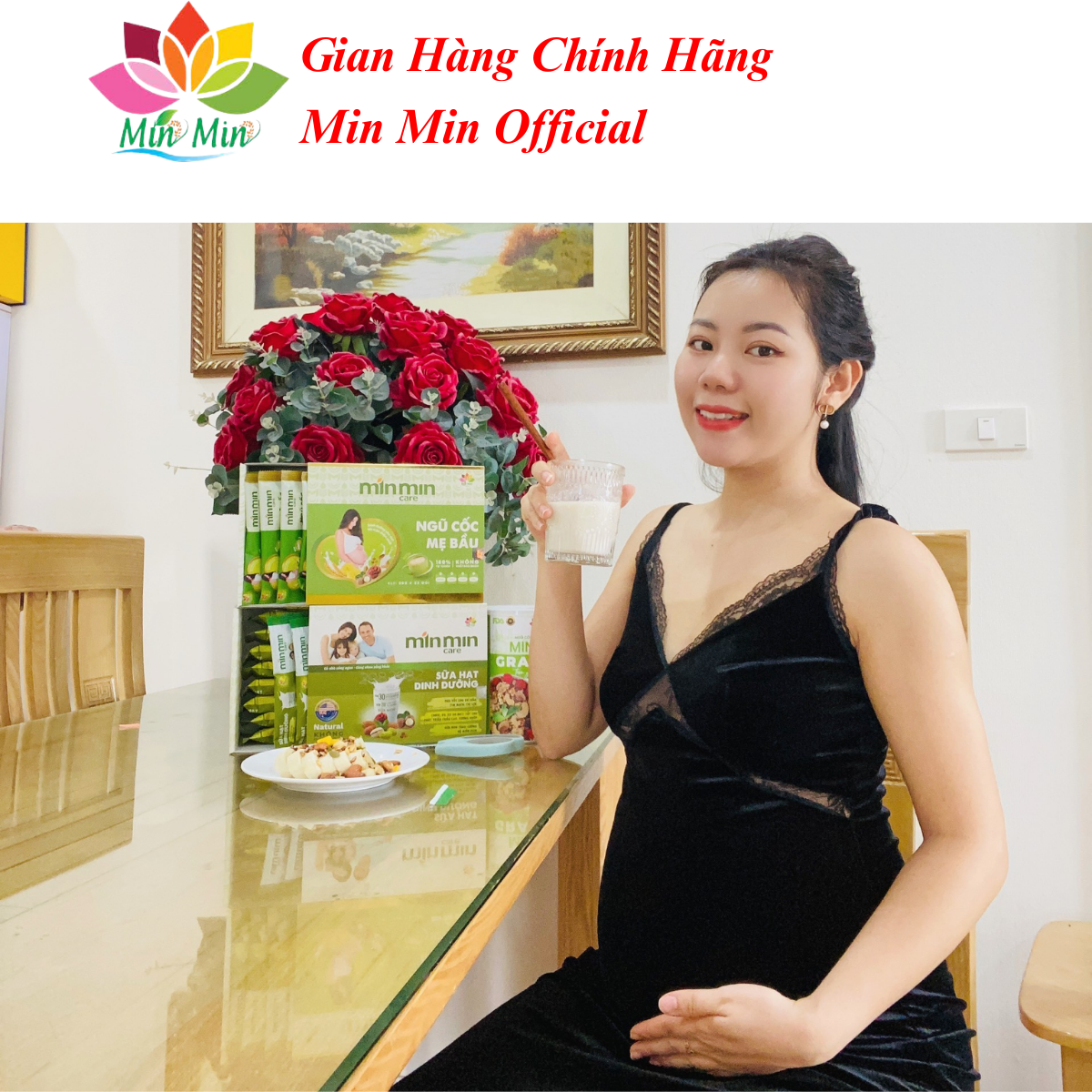 [COMBO 2 Hộp 1KG] Ngũ Cốc Mẹ Bầu Min Min Care  - Ngũ Cốc Min Min Dinh Dưỡng Cho Mẹ Bầu 1 Hộp 25 gói 20gram