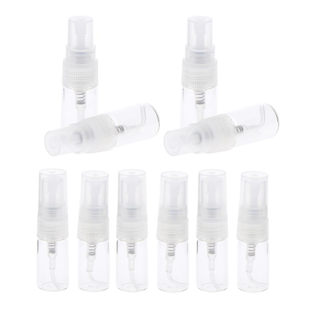 Set 10 Chai Xịt Nước Hoa Rỗng Bằng Thủy Tinh Trong Suốt - Tùy chọn dung tích