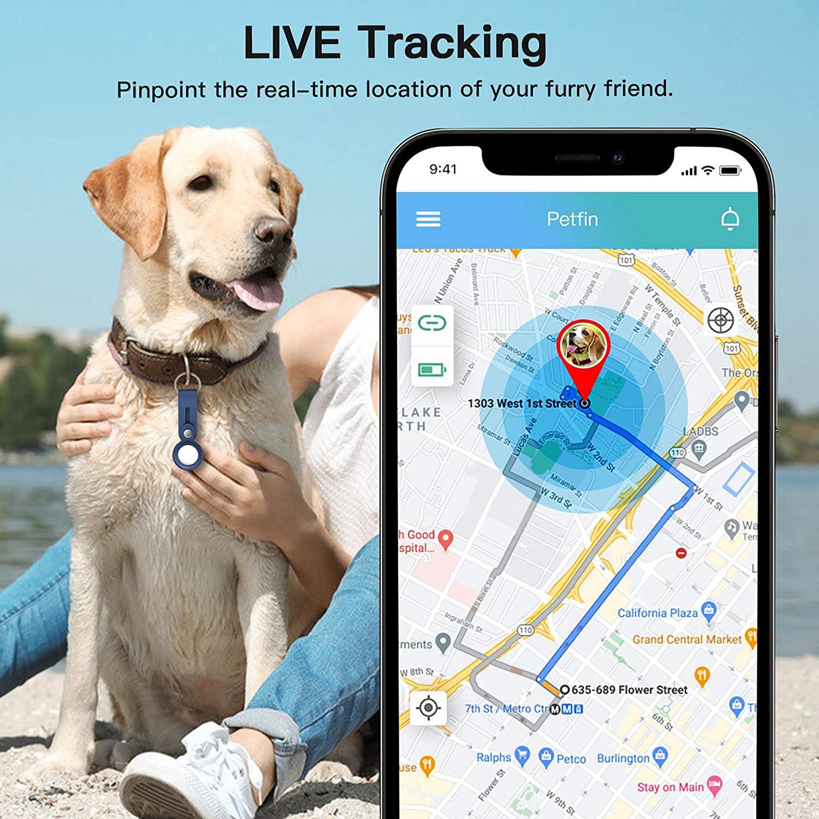 Soft Silicone Case Compatible with AirTags, Silicone Protective Cover for AirTag Keychain Holder Tracker Finder