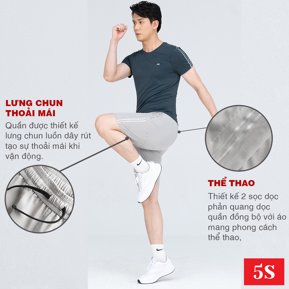 Bộ Thể Thao Nam 5S Cổ Tròn (6 màu), Vải Thun Lạnh Cực Mát, Mềm Mịn, Thấm Hút Mồ Hôi, Thoải Mái Vận Động