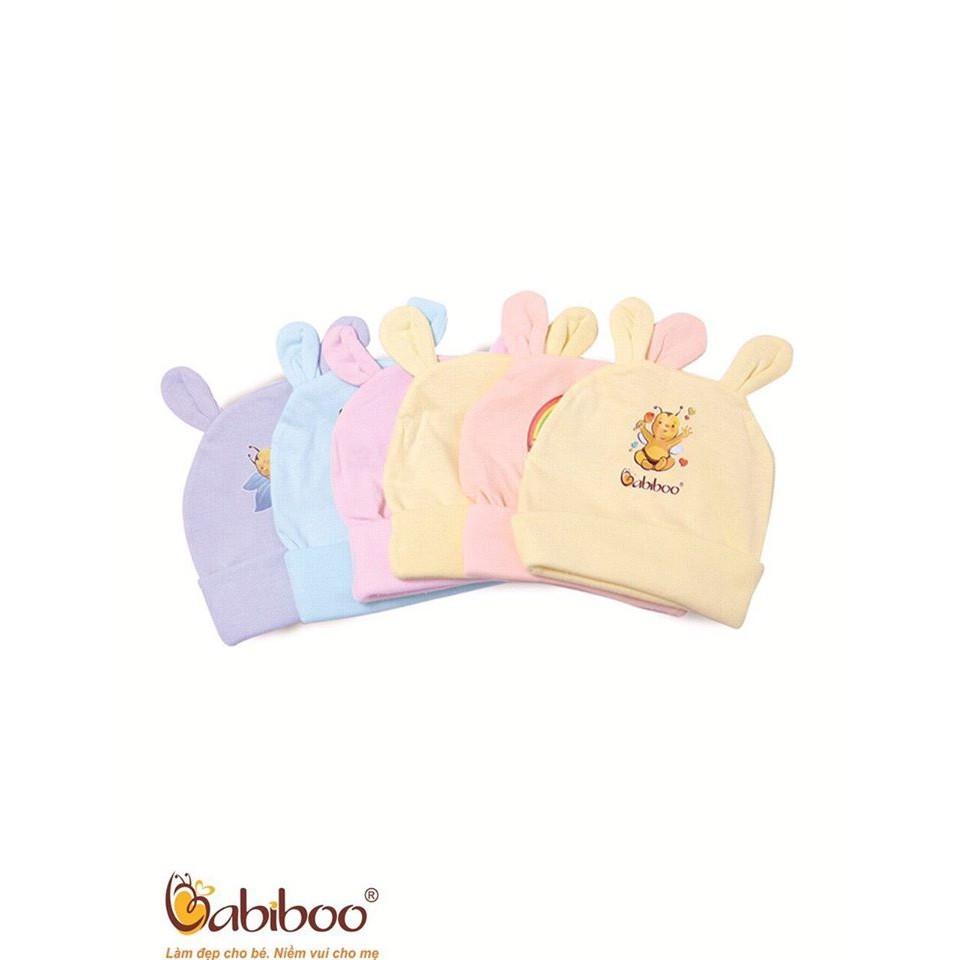 COMBO Bộ bao tay bao chân và nón 100% Cotton in hình cute BABIBOO - BBC13