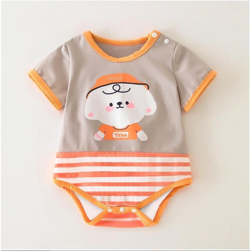 Bodysuit cho bé gái bé trai mẫu Body chip ngắn tay cotton họa tiết dễ thương cho trẻ sơ sinh từ 3-12kg