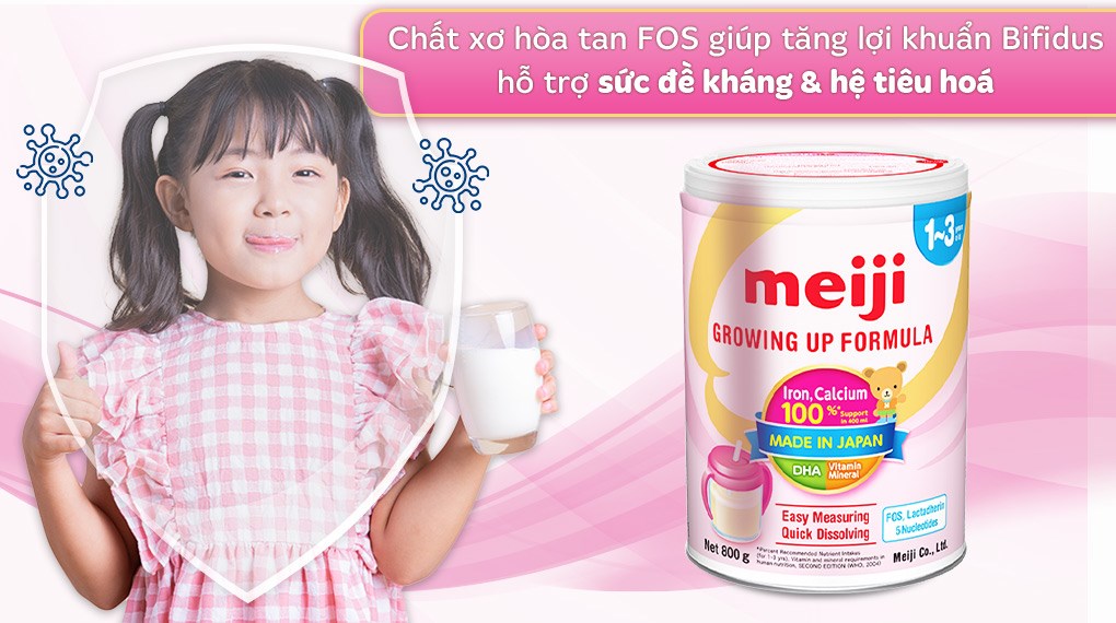 Sữa cho trẻ 1-3 tuổi Meiji Nhật giàu dưỡng chất kèm DHA giúp phát triển cân đối chiều cao, cân nặng, trí não trẻ - Massel Official