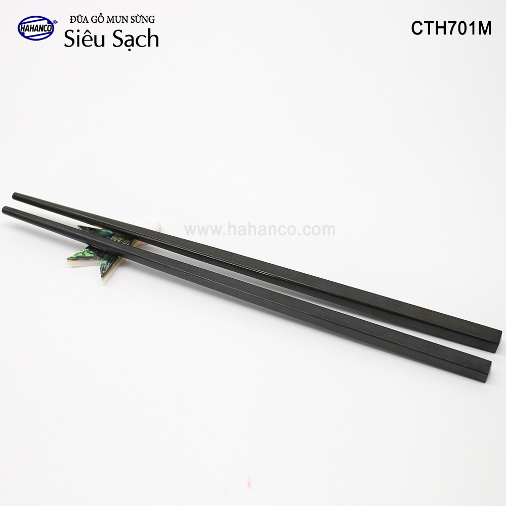 Đũa gỗ Mun sừng trơn VIP - CTH701M - Đũa gỗ tự nhiên cao cấp