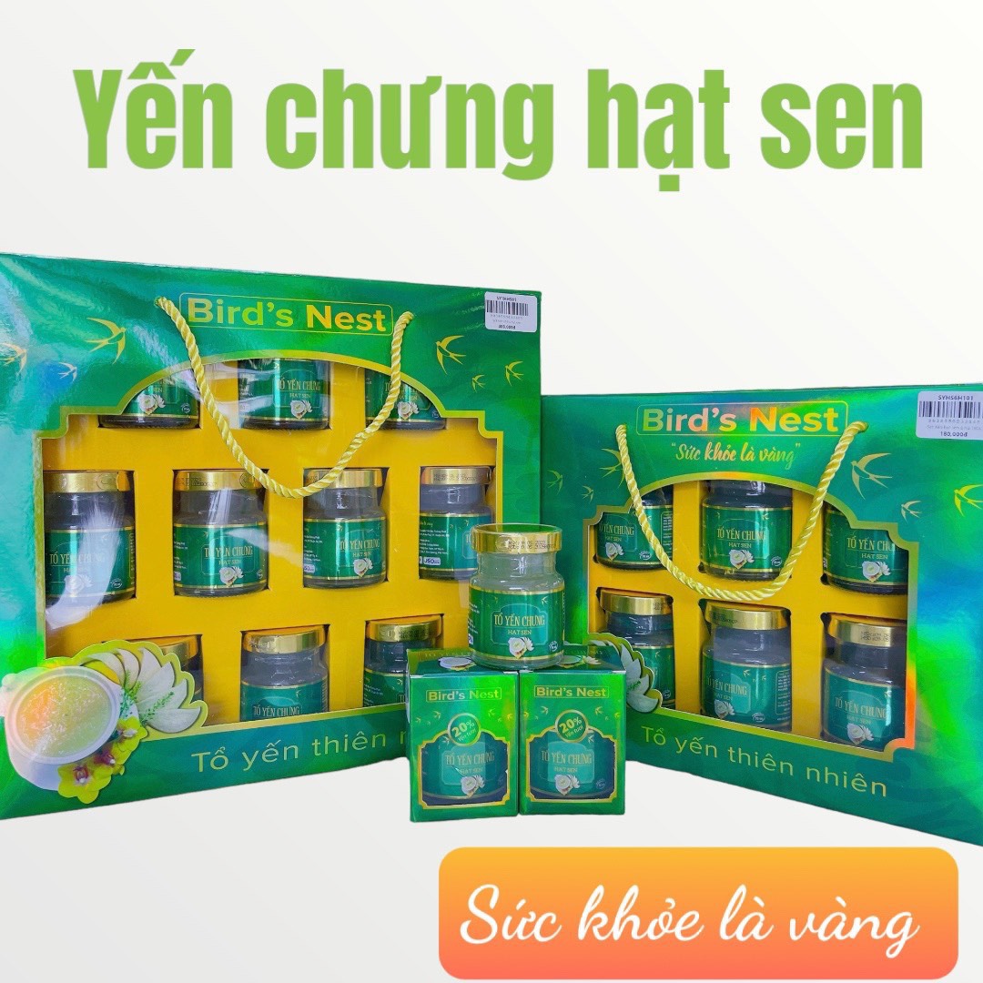 Set 10 hủ yến Hạt Sen hàng Bird`s Nest