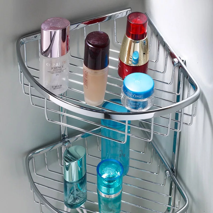 KỆ GÓC 2 TẦNG INOX 304 BÓNG GƯƠNG
