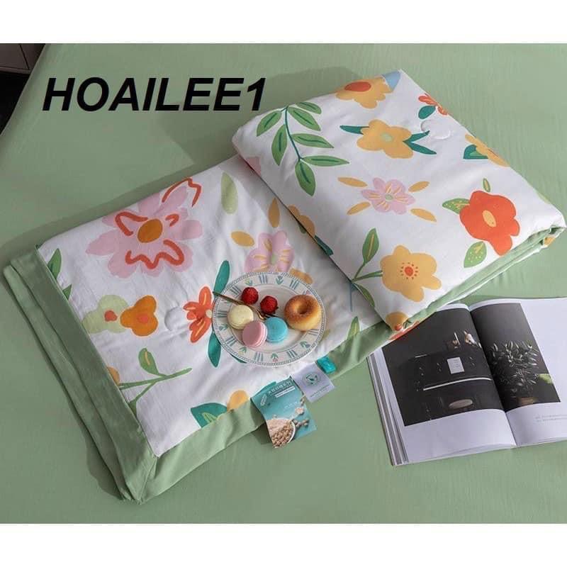 Chăn Hè Cotton Lụa Thái Hàng Nhập Khẩu Cao Cấp Cực Mềm Mịn - Mát Nhẹ Kích Thước Chăn 2mx2m3