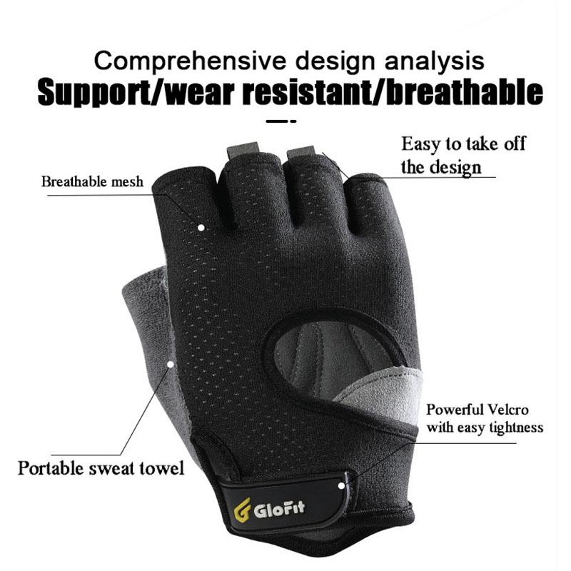 Glofit Đi Xe Đạp Ngón Găng Tay Chống Trơn Trượt Xe Đạp Găng Tay Đua Xe Đạp Đường Bộ Găng Tay MTB Thoáng Khí Chống Sốc Thể Thao găng Tay